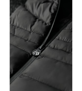 Superdry Storm hybrid knitted jacket black