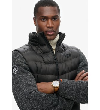 Superdry Storm Knit Hybrid Padded Jacket Noir