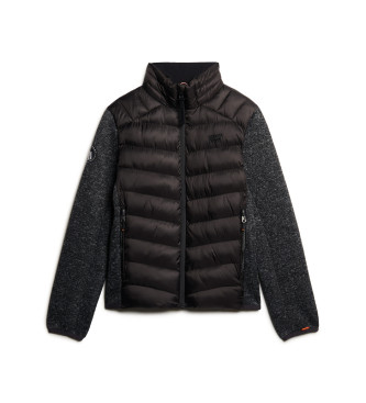 Superdry Storm Knit Hybrid Padded Jacket Noir