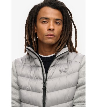 Superdry Cazadora Storm Knit Hybrid Padded gris