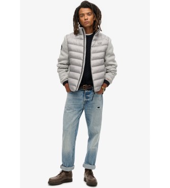 Superdry Storm Knit Hybrid Padded Jacket grey