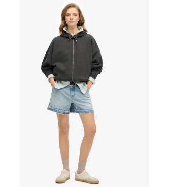 Superdry Felpa con zip Studios nera