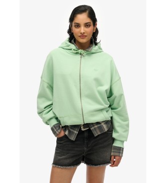 Superdry Felpa verde con zip Studios