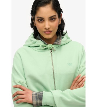 Superdry Felpa verde con zip Studios