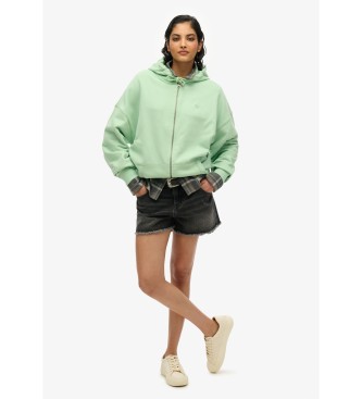 Superdry Felpa verde con zip Studios
