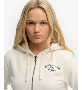 Superdry Athletic Relaxed Crop Sweatshirt gebroken wit