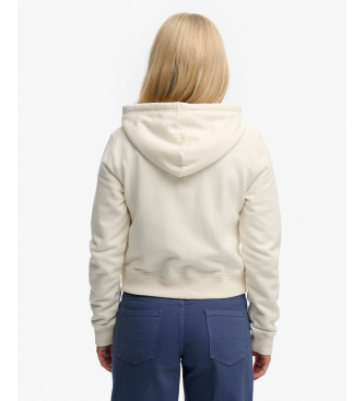 Superdry Athletic Relaxed Crop Sweatshirt gebroken wit