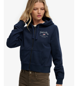 Superdry Athletic Relaxed Crop Sweatshirt marine