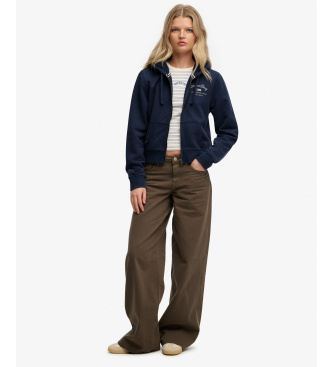 Superdry Athletic Relaxed Crop Sweatshirt marine