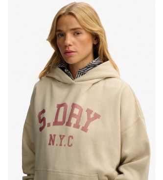 Superdry Camisola bege Athletic Essentials Relax