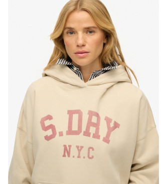 Superdry Camisola bege Athletic Essentials Relax