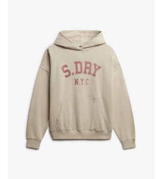 Superdry Camisola bege Athletic Essentials Relax