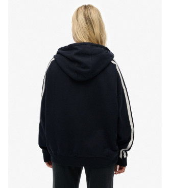 Superdry Athletic Essentials Sweatshirt mit entspanntem Reiverschluss, marineblau