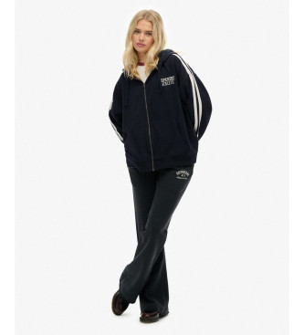 Superdry Athletic Essentials Sweatshirt mit entspanntem Reiverschluss, marineblau