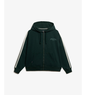 Superdry Athletic Essentials Entspanntes Sweatshirt mit Reiverschluss grn
