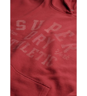 Superdry Atletska sproščena majica v bordo barvi