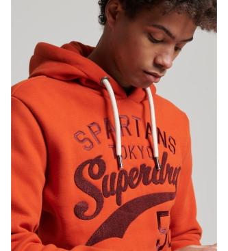 Superdry Bluza Athletic Script pomarańczowa