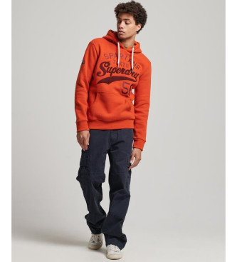 Superdry Bluza Athletic Script pomarańczowa