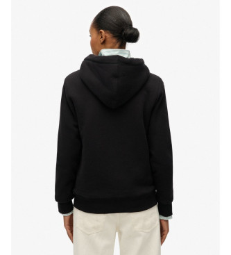 Superdry Borg Geftterte Ziphood schwarz