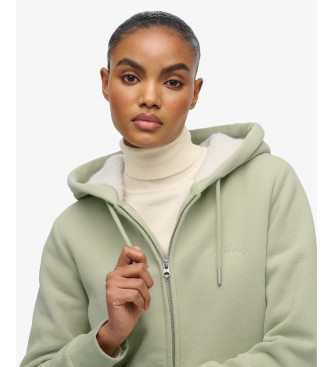Superdry Borg Geftterte Ziphood grn
