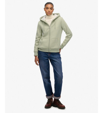 Superdry Borg Geftterte Ziphood grn
