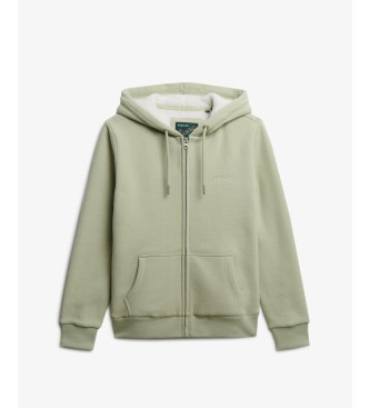 Superdry Borg Geftterte Ziphood grn