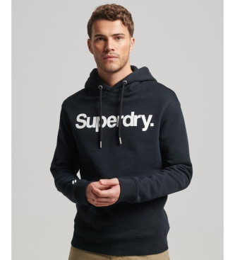 Superdry Classic hooded sweatshirt with logo Core black