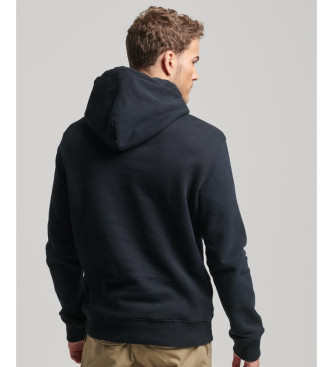 Superdry Classic hooded sweatshirt with logo Core black