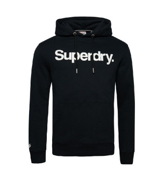 Superdry Felpa con cappuccio classica con logo Core nero