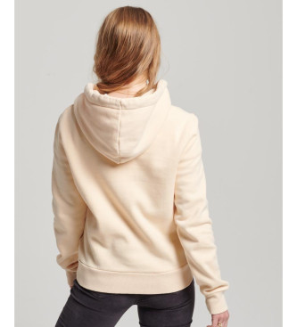 Superdry Klassisk beige 70-tals logo huvtrja med logo