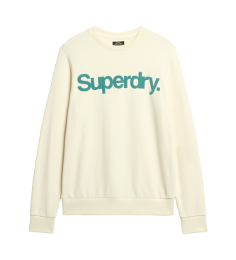 Superdry Klassisches Sweatshirt mit beigem Core-Logo