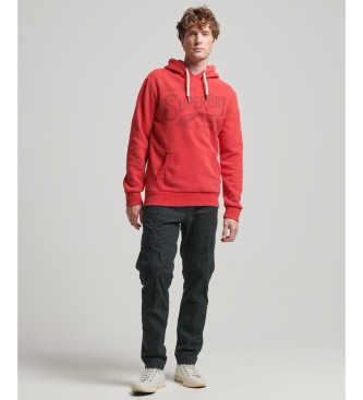 Superdry 34th Street Script hoodie red