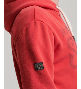 Superdry 34th Street Script hoodie rood