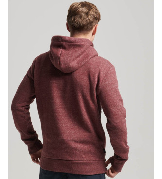 Superdry Great Outdoors burgundy hoodie with logo print