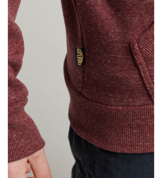 Superdry Felpa con cappuccio con stampa logo Great Outdoors bordeaux