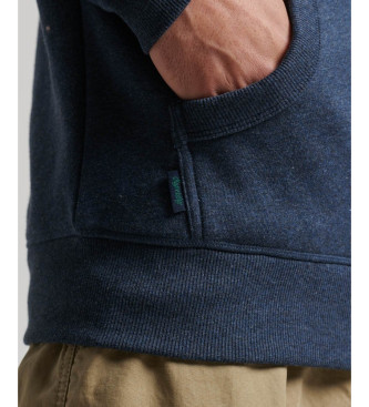 Superdry Hooded sweatshirt met rits en logo Essential Navy
