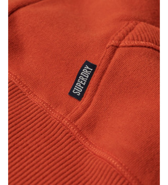 Superdry Hoodie med huva, dragkedja och logotyp Essential orange