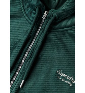Superdry Felpa con cappuccio in velluto Green Country Club