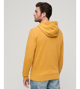 Superdry Geel vintage sweatshirt met verwassen effect en capuchon
