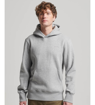 Superdry Grey vintage washed effect hooded sweatshirt