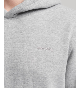 Superdry Grey vintage washed effect hooded sweatshirt