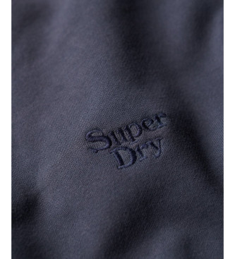 Superdry Felpa con cappuccio effetto vintage lavato blu scuro