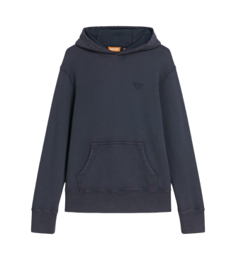 Superdry Marineblaues Kapuzensweatshirt mit gewaschenem Vintage-Effekt