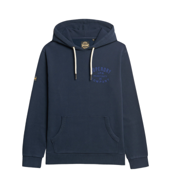 Superdry Felpa con cappuccio da lavoro Navy Machined Goods