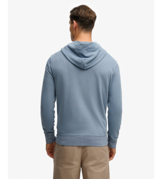 Superdry Casaco com capuz com fecho de correr Essential azul