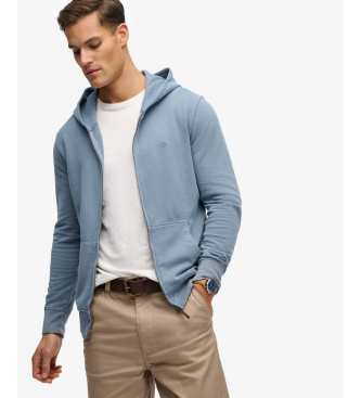 Superdry Casaco com capuz com fecho de correr Essential azul