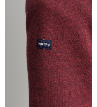 Superdry Hooded sweatshirt with 70s Retro Font burgundy logo