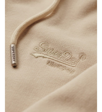 Superdry Essential Beige Hooded Sweatshirt with Logo