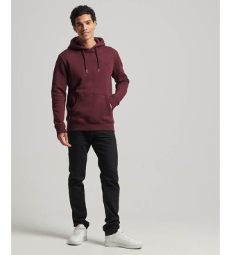 Superdry Hooded sweatshirt met logo Essential kastanjebruin