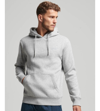 Superdry Sweater met capuchon en logo Essential grijs